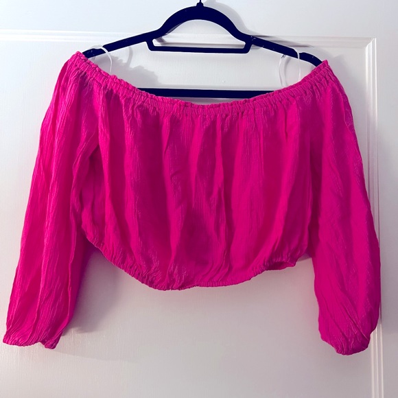 Lulu’s Grab Your Passport Hot Pink Two-Piece Swim Cover-Up Jumpsuit, Medium - Picture 9 of 12